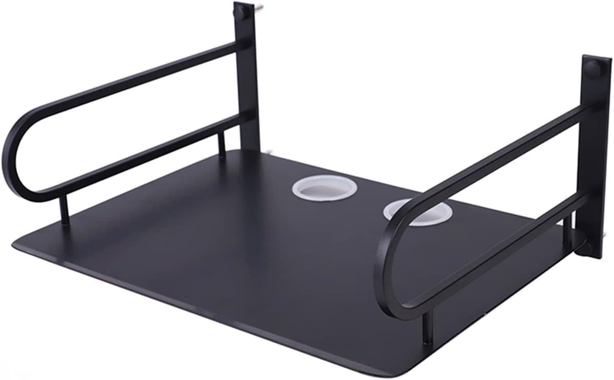 Projector Muurbeugel - Ophangbeugel Beamer - Thuisbioscoop Installatie - Aluminiumlegering Plank - L28cm - Zwart