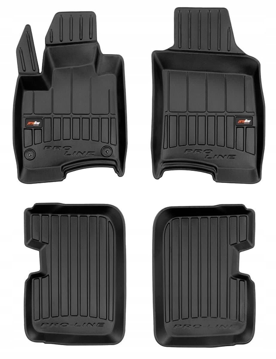 Frogum - 3D Pro-Line - Automatten Set - Geschikt voor FIAT Panda III 2011-2021 - 4-delig - Hoge Rand 6cm - Niet voor Hybrid