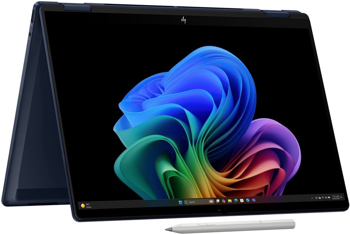"HP OmniBook X FlipNGAI 14-fm0050nd NL Copilot+ PC Intel Core Ultra 5 226V Hybride (2-in-1) 35,6 cm (14"") Touchscreen 2K 16 GB LPDDR5x-SDRAM 512 GB SSD Wi-Fi 7 (802.11be) Windows 11 Home Blauw"