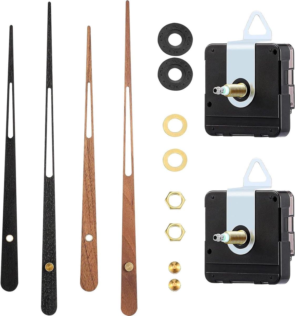 ByShane - Klok Bewegingsmechanisme met Lange Spade Klok Hands - DIY Wandreparatie Onderdelen