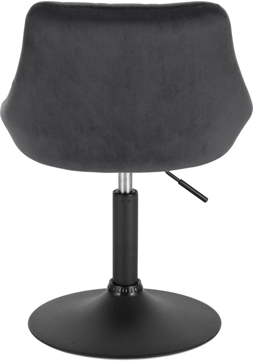Klarven® Barkruk Donkergrijs - Hoogte Verstelbaar en 360 Graden Draaibaar - Ergonomische Rugleuning, Dik Gevuld Kunstlederen Zitkussen - Zithoogte 42-58 cm, Draagvermogen 100 kg