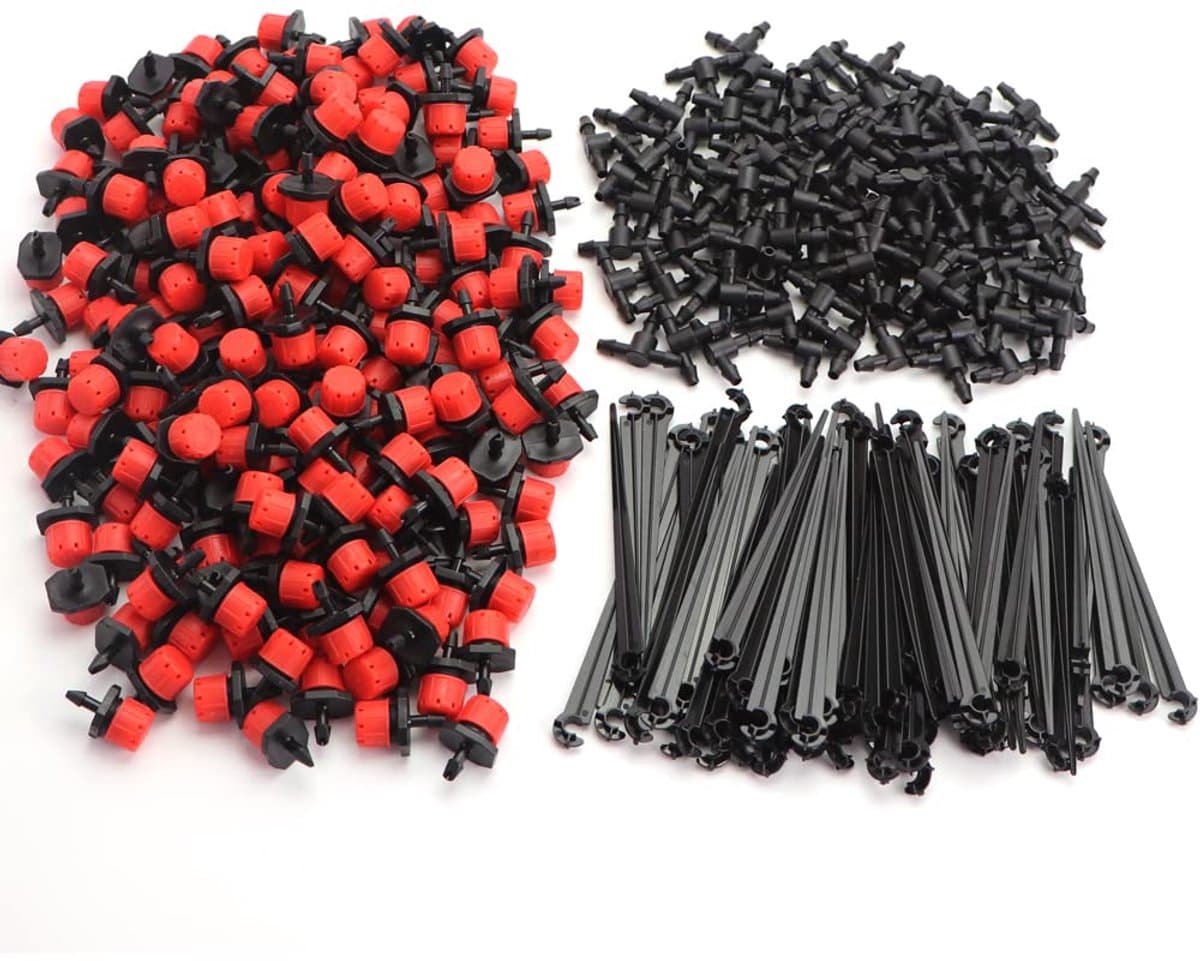 150 Stuks Automatische Irrigatieset voor Tuin - Micro Drip Druppelaars met T-connectoren