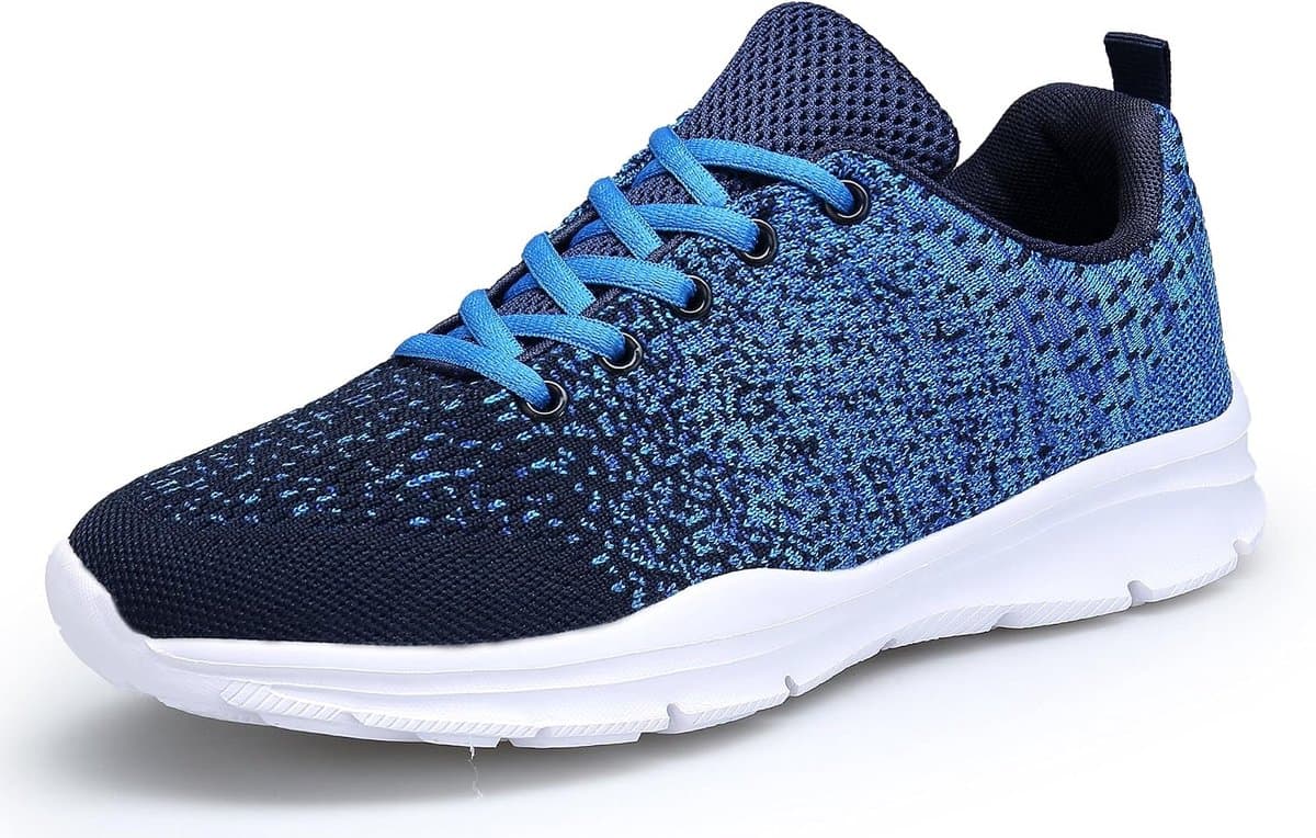 Heren dames gymschoenen loopschoenen sport fitness running lage sneaker indoor casual outdoor, blauw 9, 37 EU