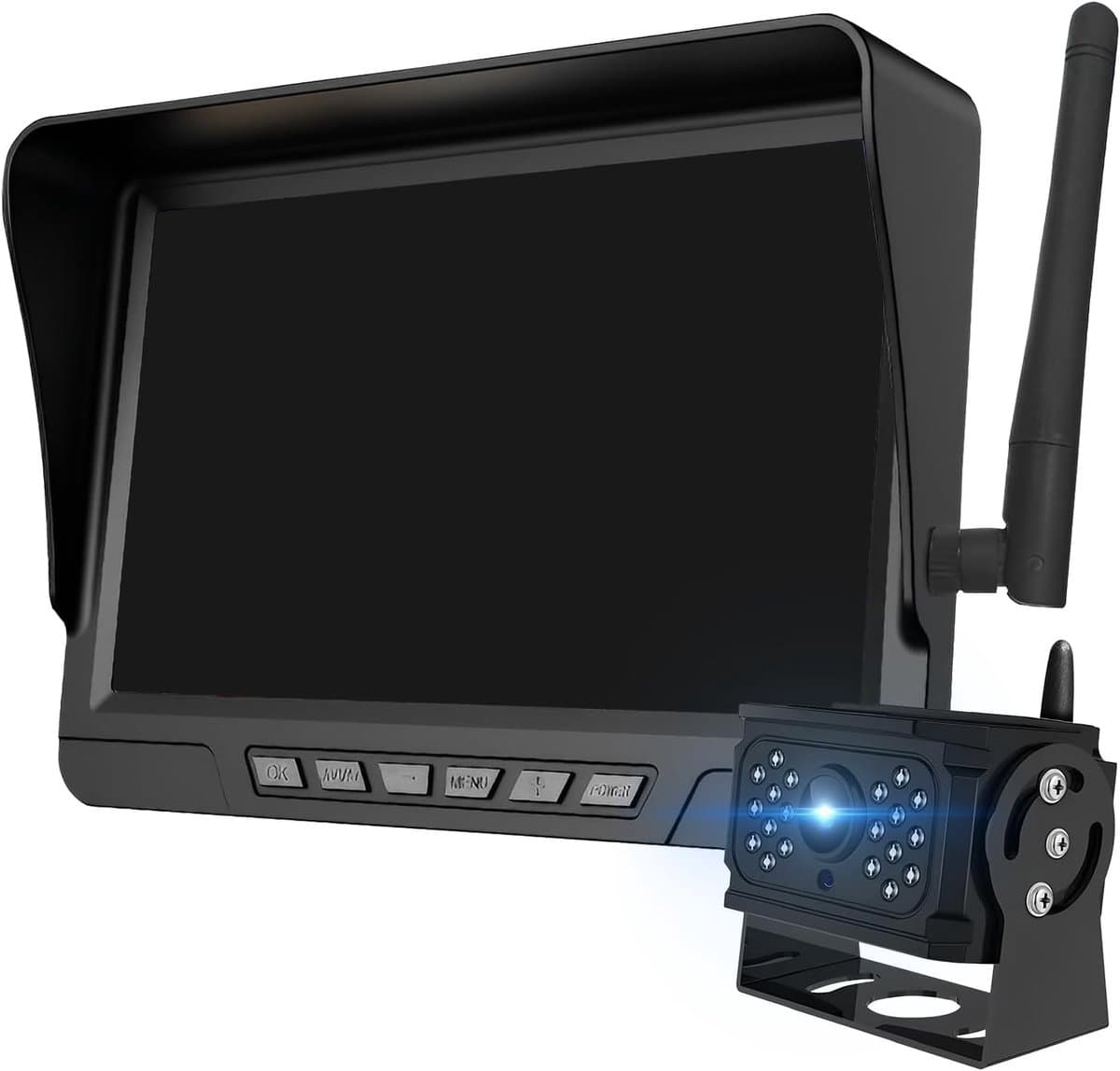 Draadloze Achteruitrijcamera met 5 Inch LCD Monitor en Lange Levensduur van de Batterij, Ideaal voor Auto's en Vrachtwagens