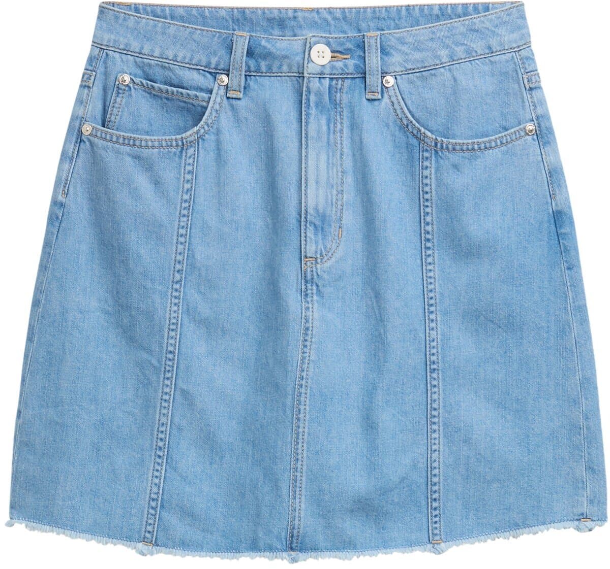 Tom Tailor Denim - Mini denim rok - Maat XXL - Used Bleached Blue Denim