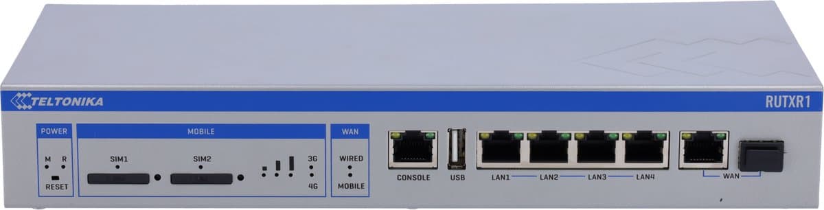 Teltonika RUTXR1 Industrial LTE Cat6 Dual-Band Wifi SFP Router