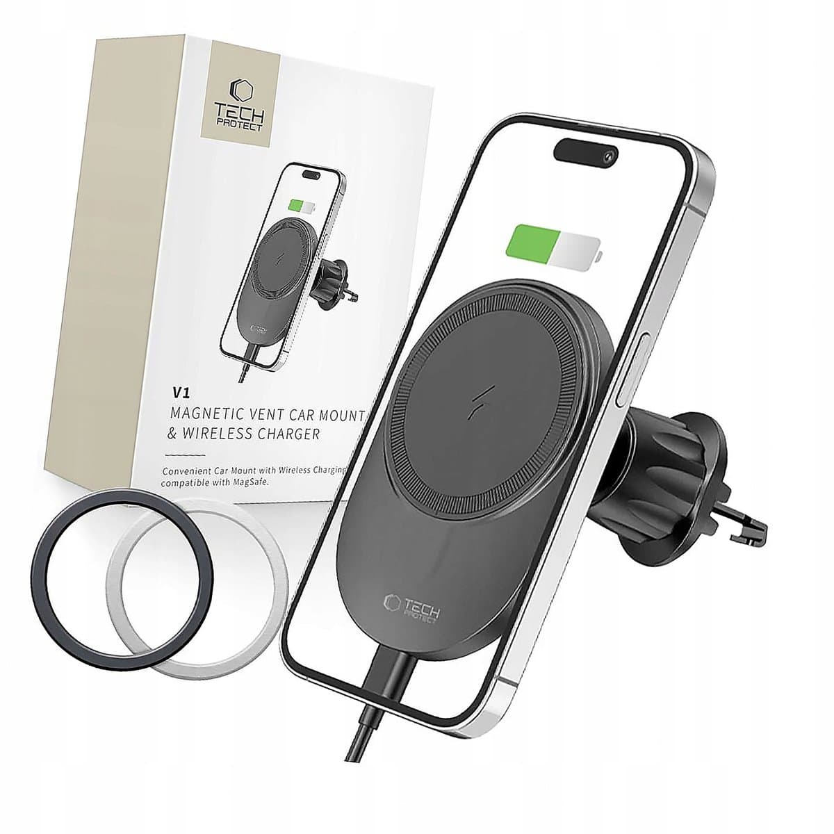 Auto Telefoonhouder MagSafe 15W Inductielader - Zwart