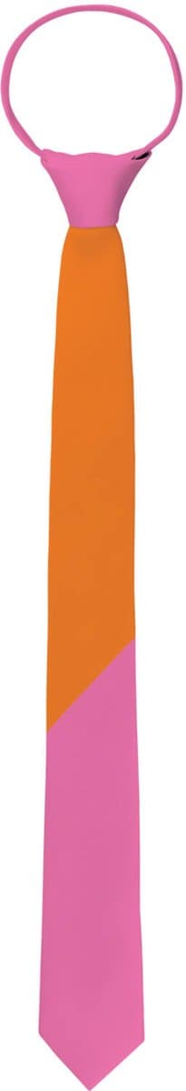 Folat - Stropdas Colorblock Oranje/Roze