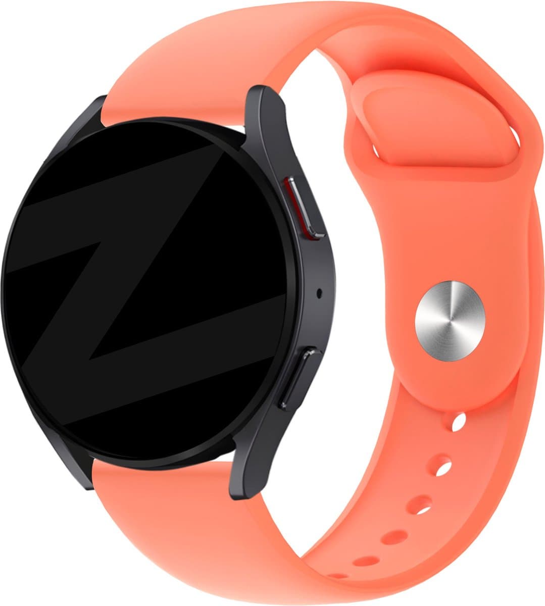 Bandz universeel 22mm sport band 'Deluxe' geschikt voor Samsung Galaxy Watch 3 45mm / Watch 1 46mm / Gear S3 - Polar Vantage M / M2 / Grit X - Huawei Watch GT 1/2/3/4 46mm / GT 5 (Pro) (46mm) / GT 2 Pro - Hoogwaardig siliconen materiaal - oranje