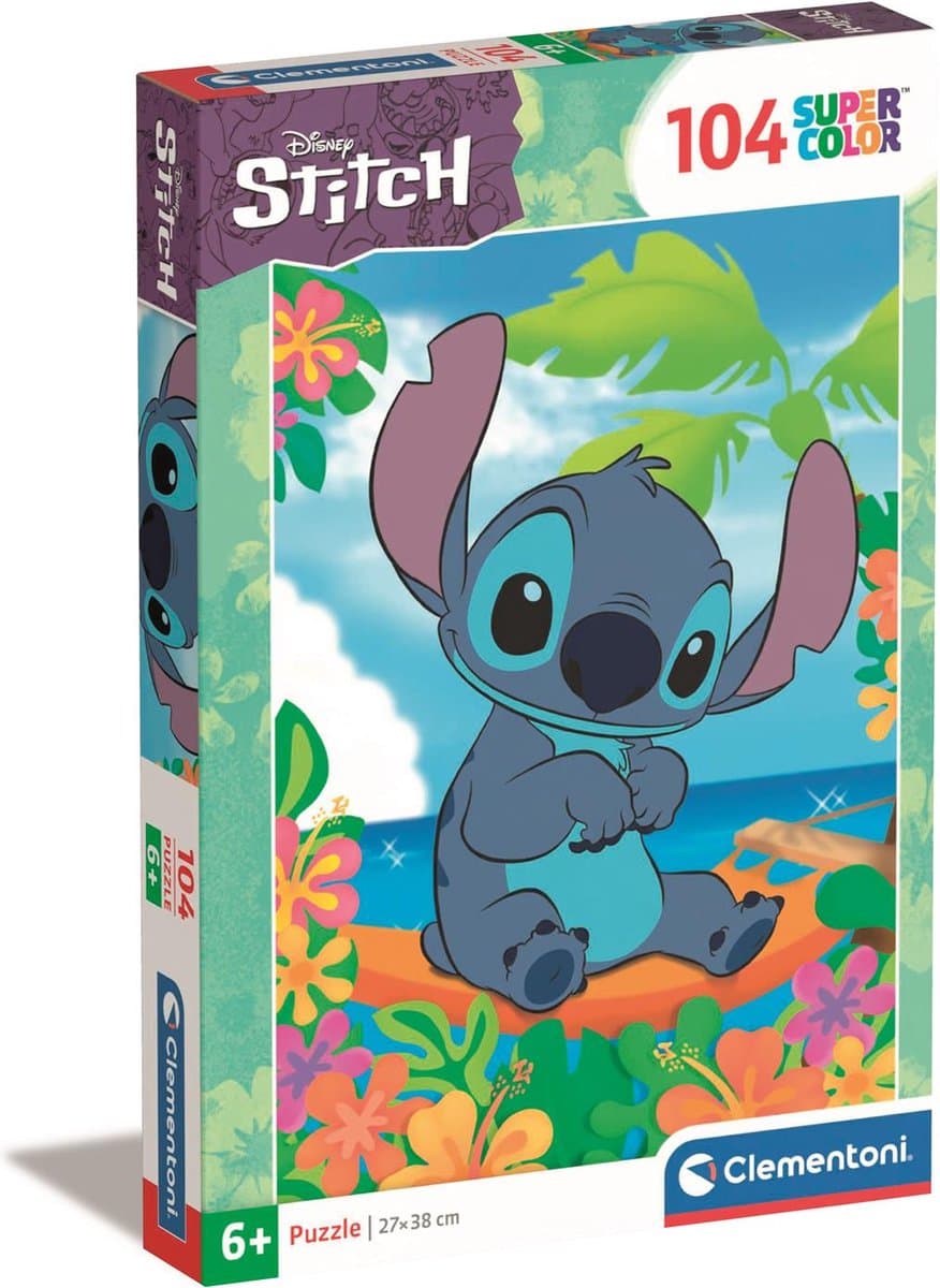 Clementoni Supercolor Stitch Puzzel - 104 stuks, 27 x 38 cm