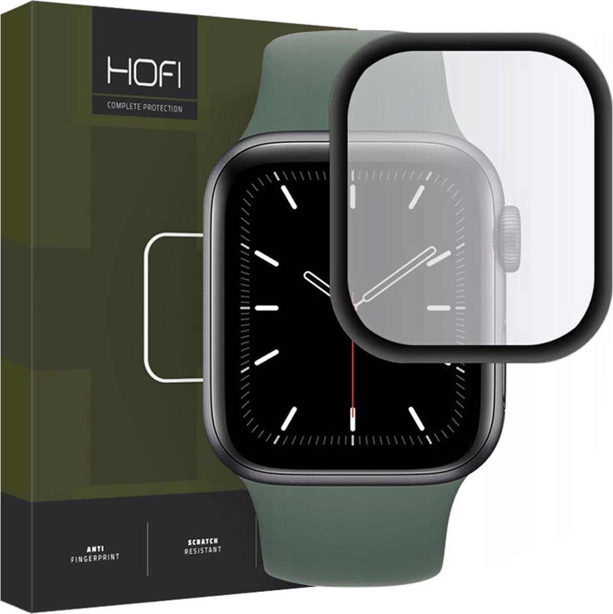 HOFI - HYBRIDE - GLAS APPELHORLOGE - 4 / 5 / 6 / SE - (40MM) - ZWART