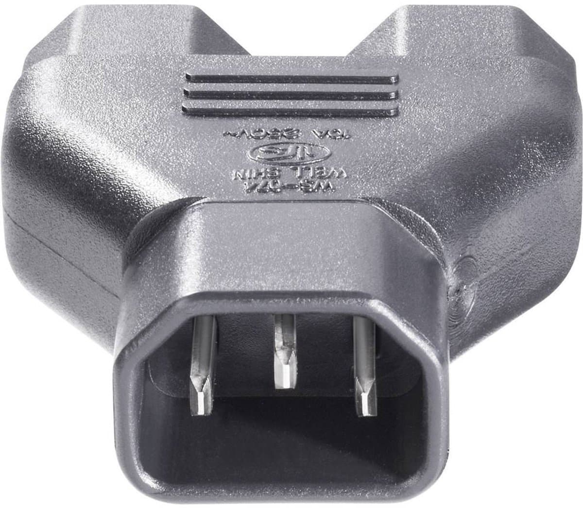 BKL Electronic 073331 Apparaatadapter [Apparaatstekker, male C14 - Apparaatstekker, female C13 10A, Apparaatstekker, fe