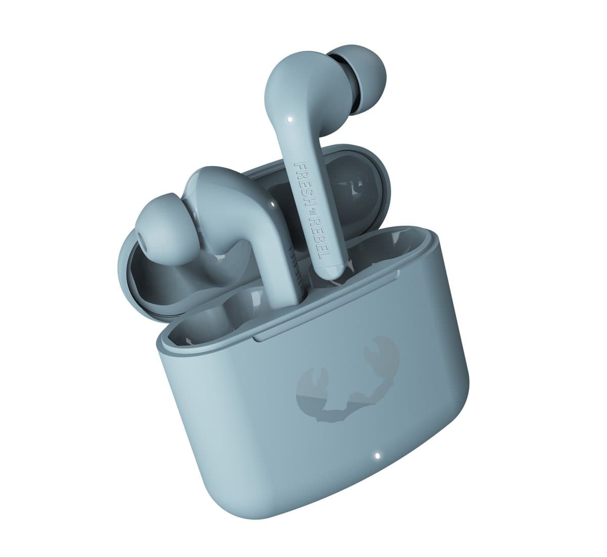 Fresh 'n Rebel Twins Fuse - Draadloze Bluetooth Oordopjes – Oortjes met tip - 30 uur speelduur - Dusky Blue