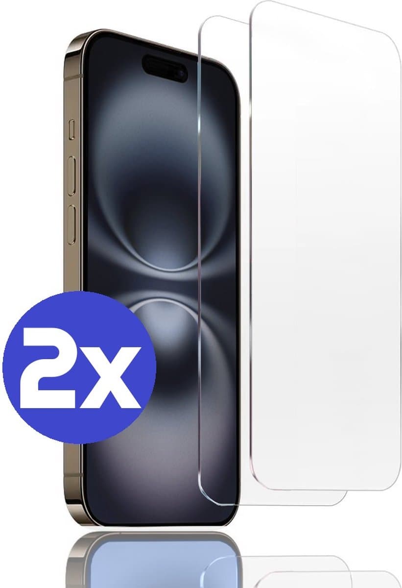 Premium Screenprotector Geschikt Voor iPhone 16 - Gehard Glas - 2 Stuks
