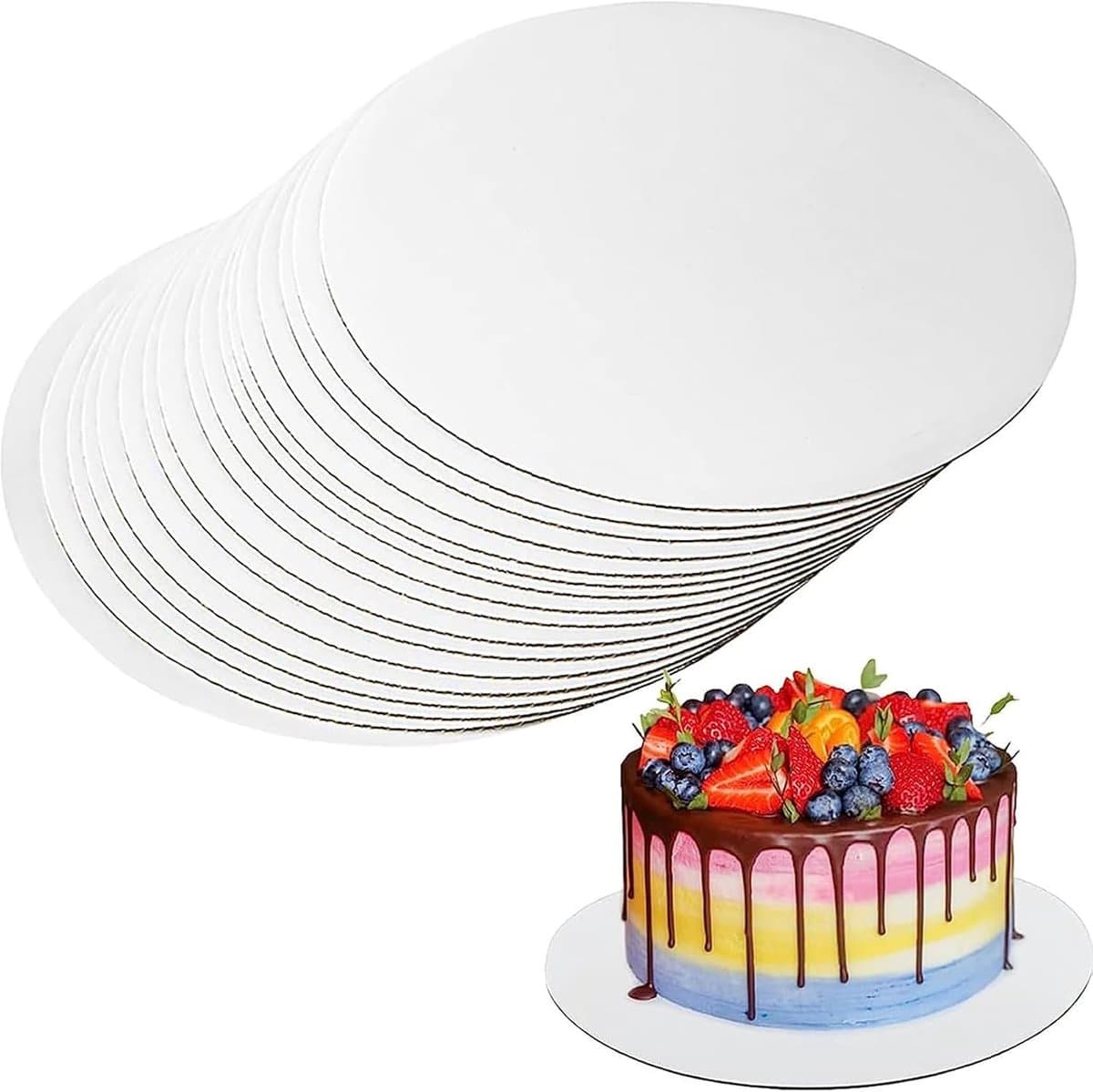 30 stuks taarttoppers rond 30 cm, taartbord wit, premium taartplateau karton voor taarten en taarten