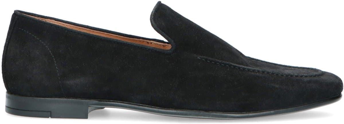 Manfield - Heren - Zwarte suède loafers - Maat 46