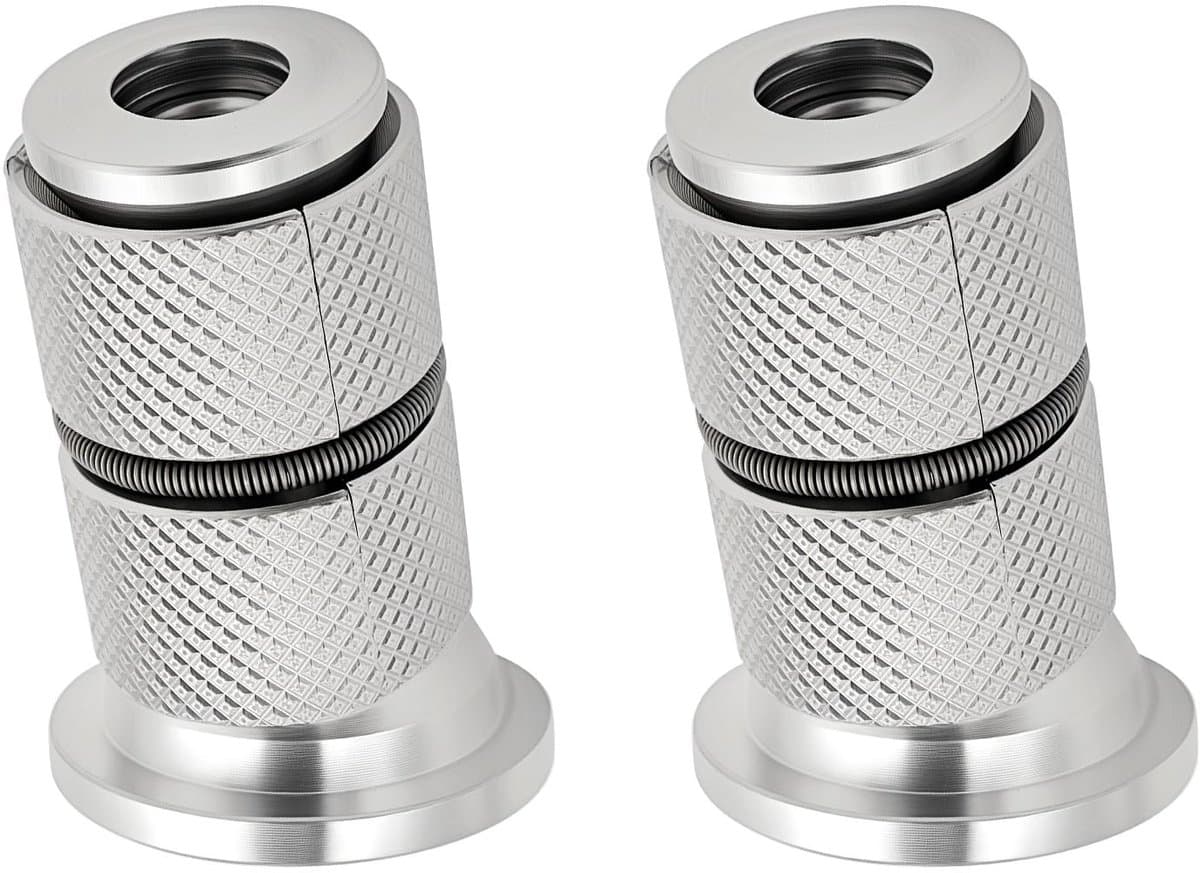 Dailygoods - Fiets Headset Expander - 28.6mm - 2 Stuks - Zilver - Voorvork Plug - Geschikt voor MTB BMX Racefiets - Duurzaam en Lichtgewicht