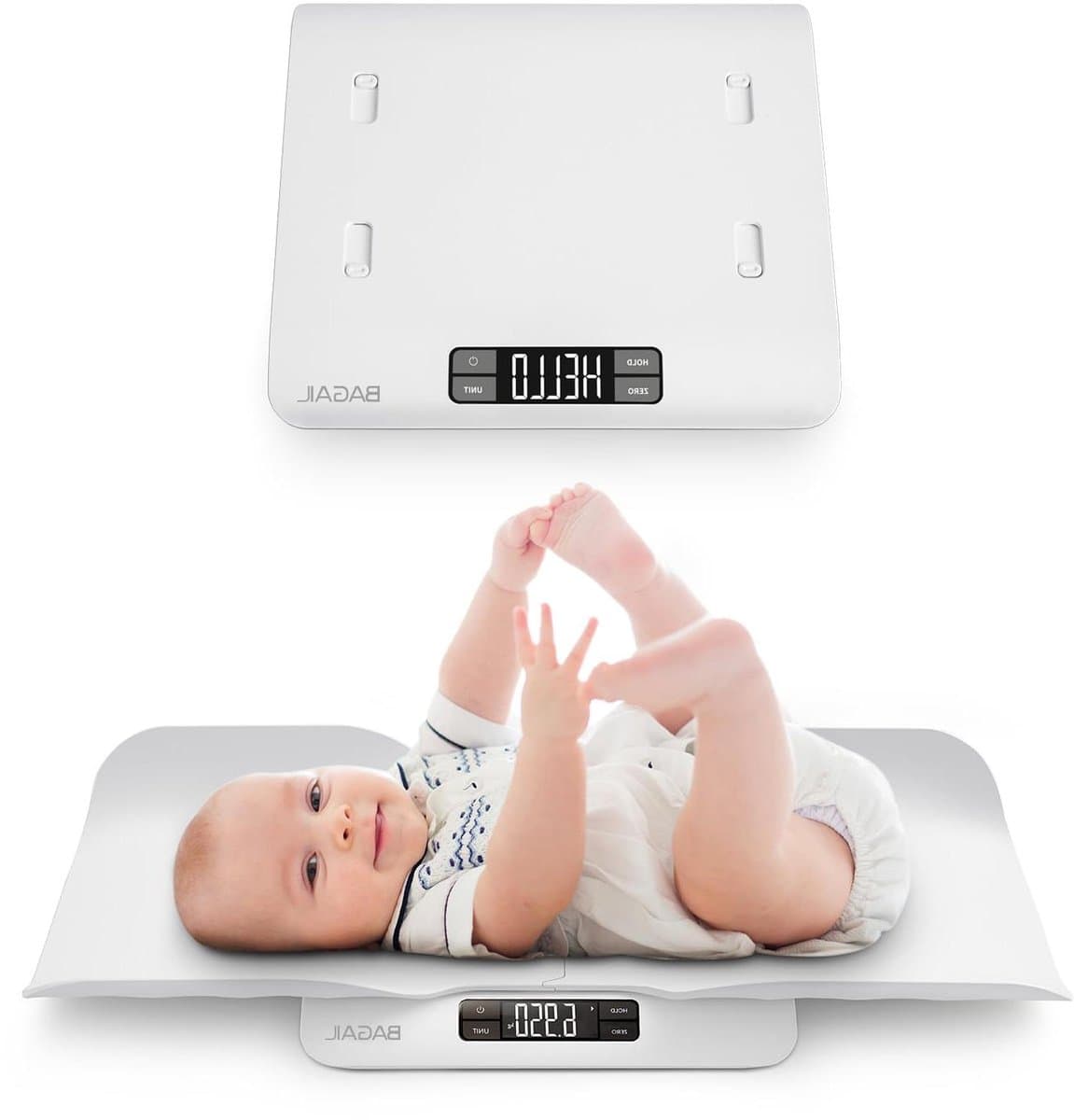 Digitale Babyweegschaal - Peuter Weegschaal - Groei Monitoren - Nauwkeurig Gewicht - Tot 30kg - Wit