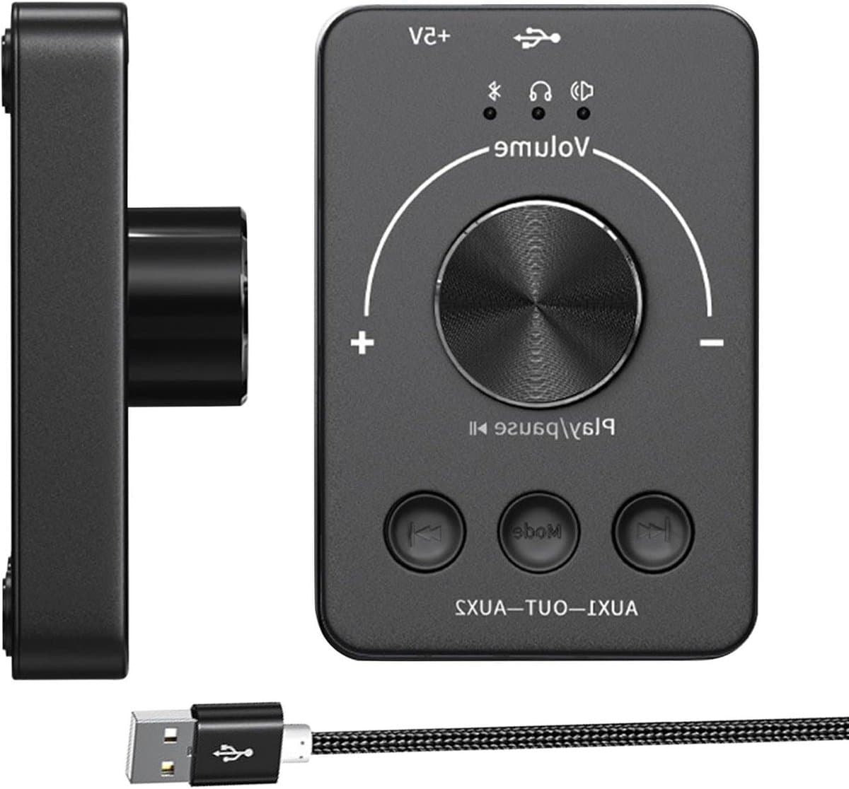 Volumeregelaar Computer - Audio Controller - Muziek Bedienen - Eén Knop Mute - Compact Formaat - Blauw