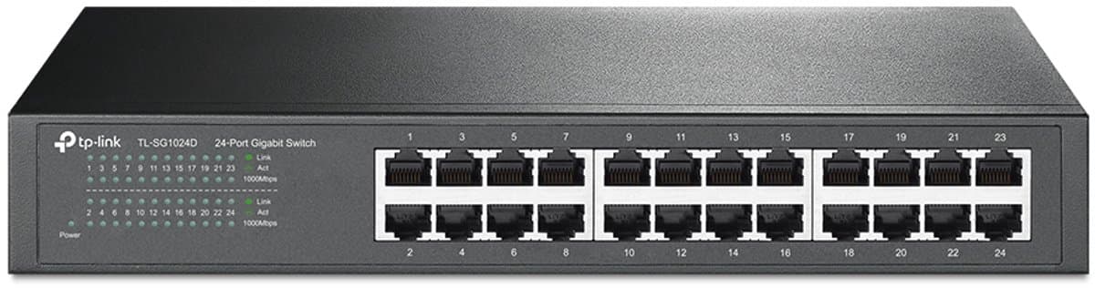 TP-Link TL-SG1024D netwerk-switch Unmanaged Gigabit Ethernet (10/100/1000) Grijs