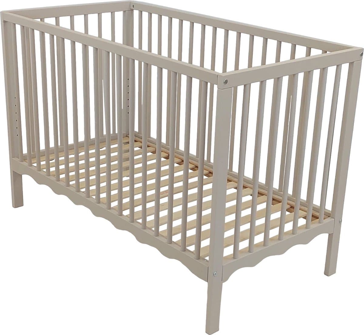 MamaLoes Luno Wave Beige 60 x 120 cm Ledikant