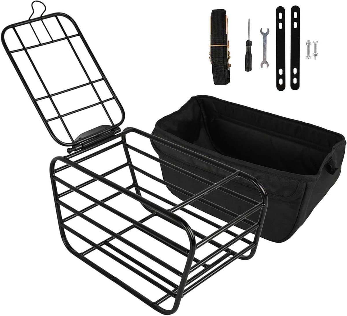 Fiets Achtermand - Huisdieren Drager - Veilig Vervoer - Vergrendelbaar Deksel - 30x23x21.5cm - Zwart
