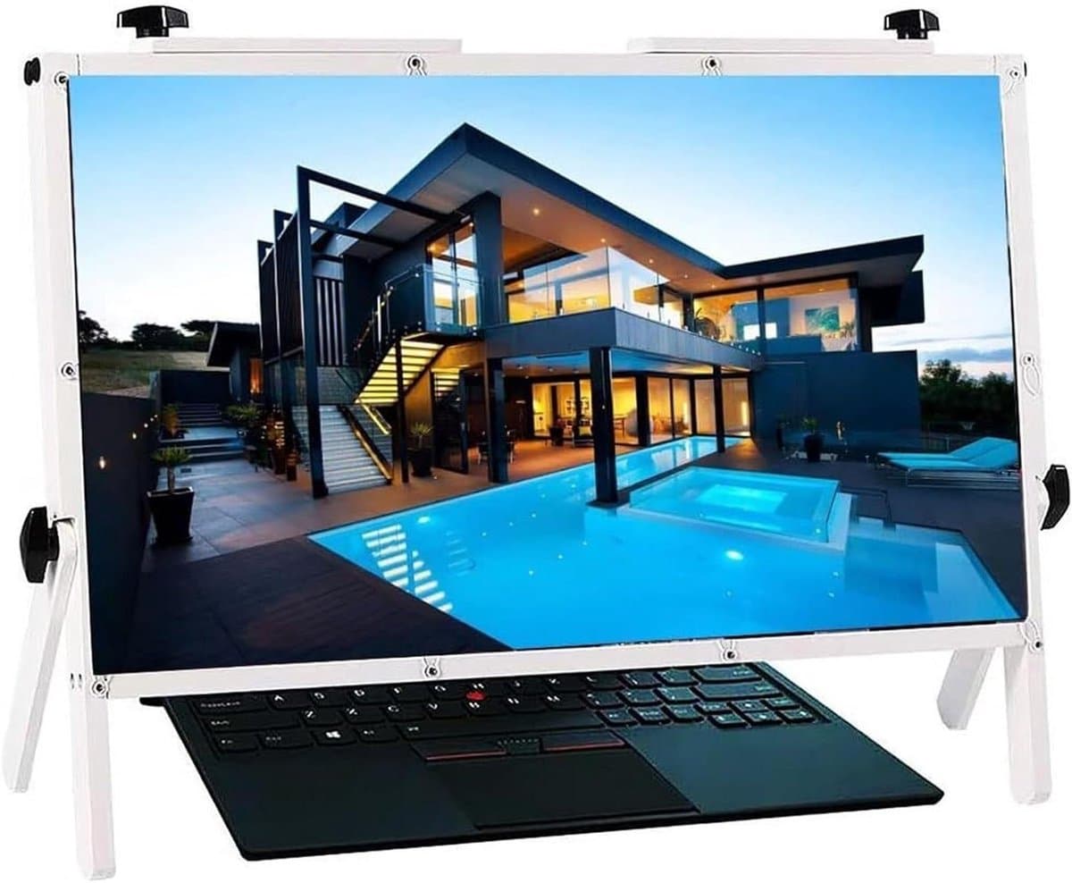 Tablet Schermvergroter - Laptop Vergrootglas - Films Kijken - High-Definition Optische Zoom - 22 inch - Houtkleur