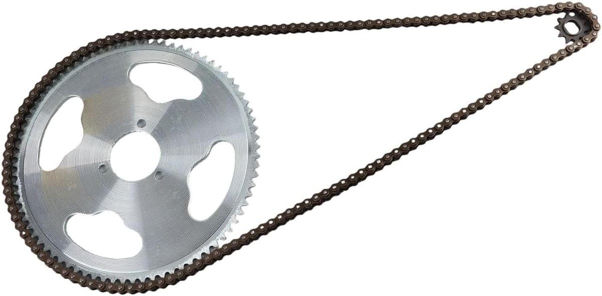 Ketting Tandwielset - Aandrijfset Onderdelen - Voertuig Onderhoud - Roestbestendig Staal - 80T 10T 146 Schakels - Metaal