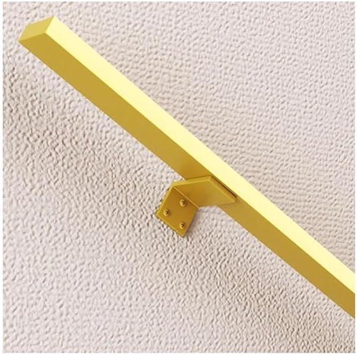 Trapleuning met houders - Muurleuning trap - Veilig traplopen - Sterke ijzeren beugels - 30 cm - Goud
