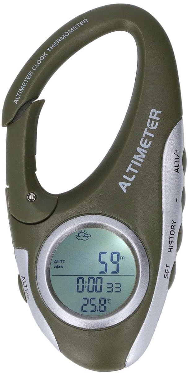 Cosensi - Dailygoods - Dailygoody - Barometer - Hoogtemeter - Draagbaar formaat - Thermometer - Voor klim- en buitensporten - Metrische hoogtemonitor - Achtergrondverlichtin