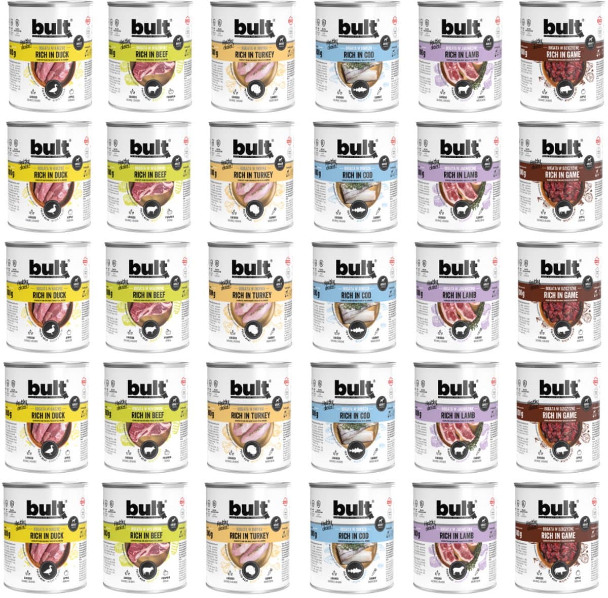 Bult Mix - Honden Natvoer - 6 Smaken - 30x800g - Graanvrij
