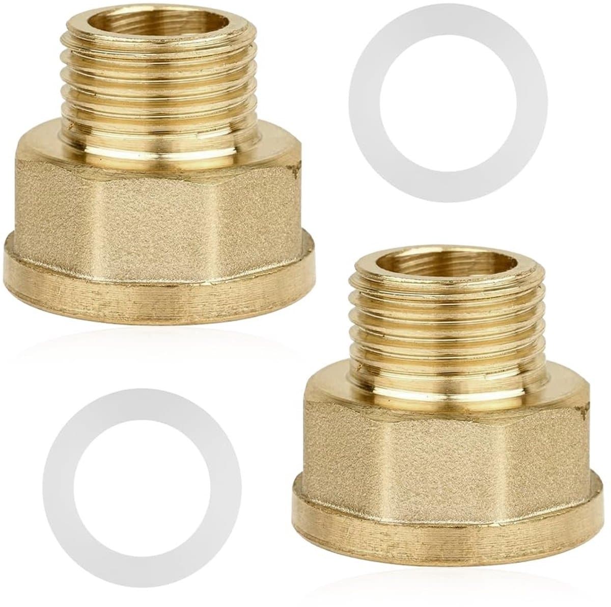 Dailygoody - 2-delige Messing Verloopstukken 3/4 inch naar 1 inch met Rubber Seal