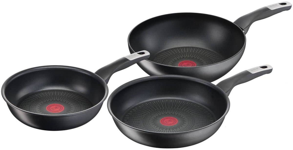 Tefal Unlimited Koekenpannenset 24 + 28 cm + Wokpan 28 cm