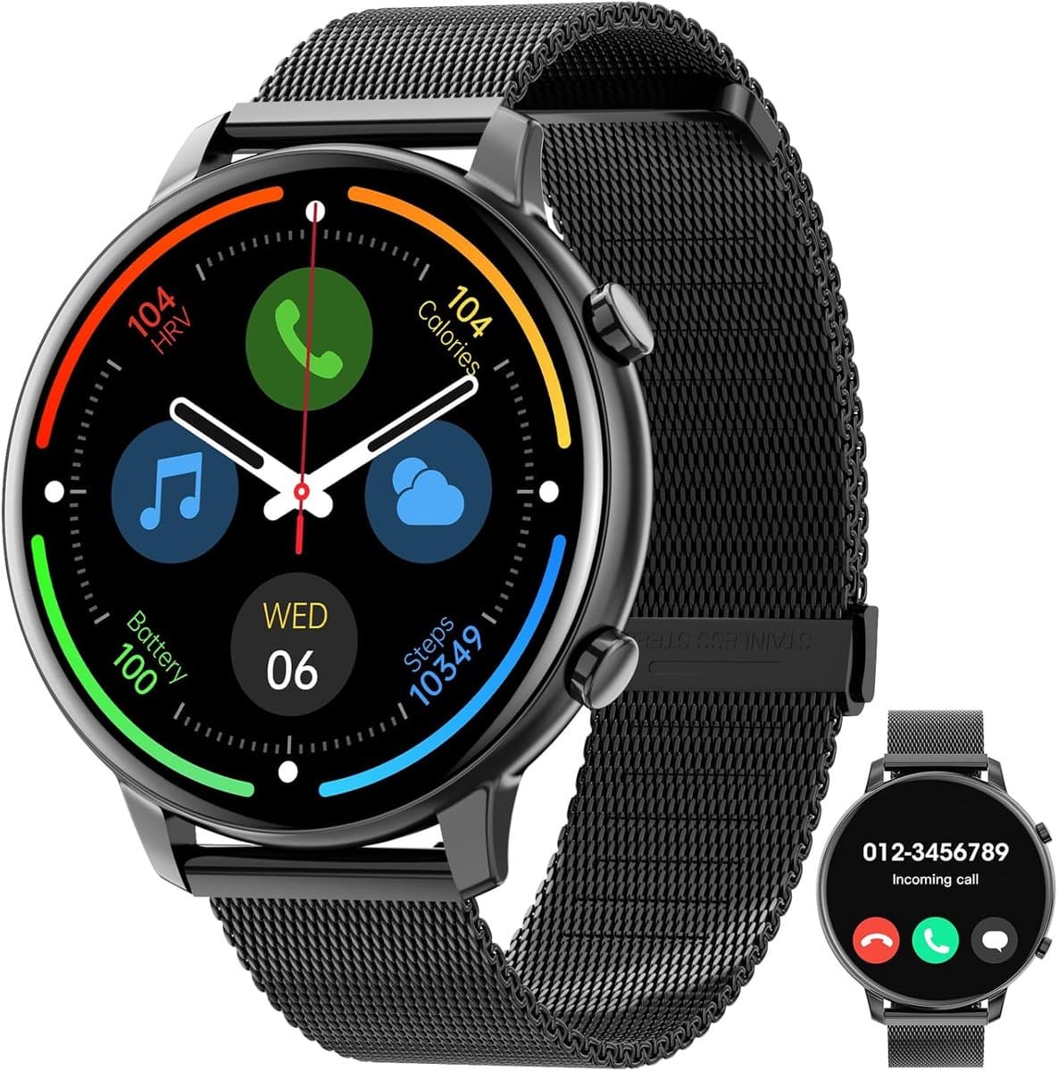 Smartwatch voor Heren en Dames met Bellen, Stappenteller en 140+ Sportmodi - Geschikt voor Android & iOS