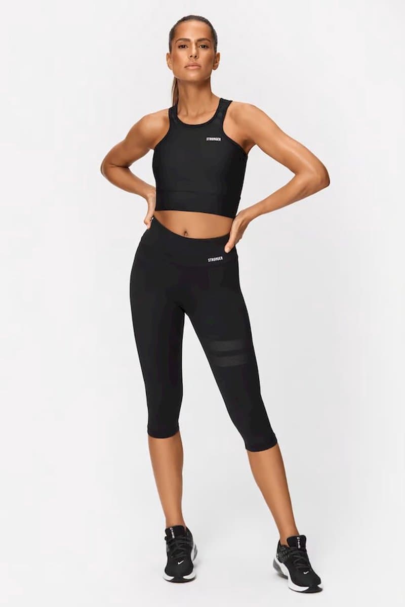 STRONGER - signature capri - 3/4 trainingslegging dames - Zwart