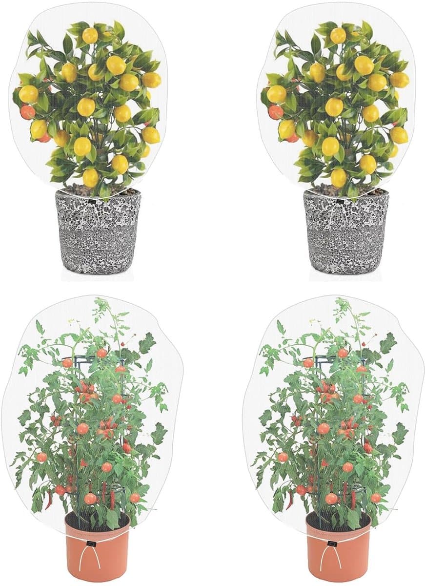 Plantennetting Mesh Set - Insectenbescherming - Set van 4 - 100 cm hoog