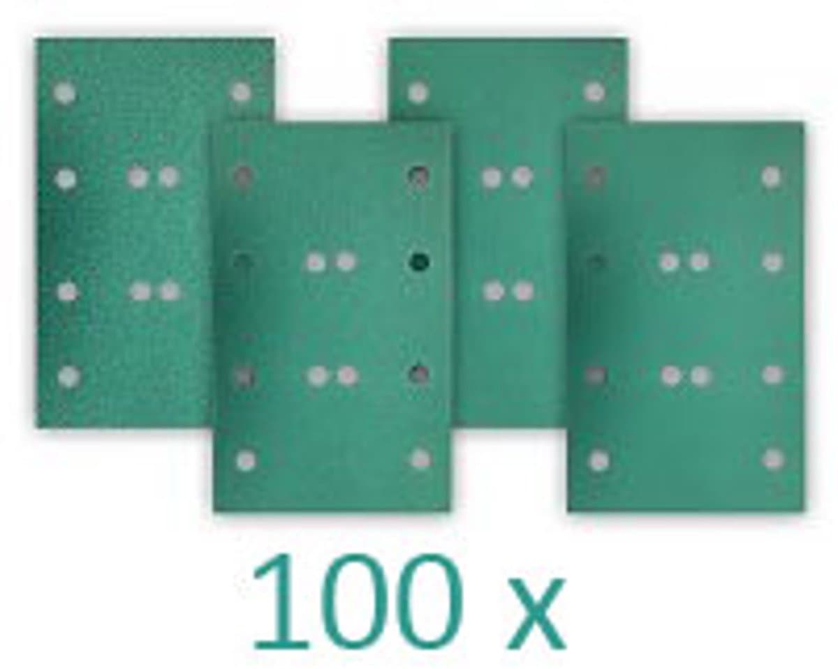 RUPES HQ400 Polyester Schuurstroken 80x130mm met 12 gaten P 80 - 100 stuks