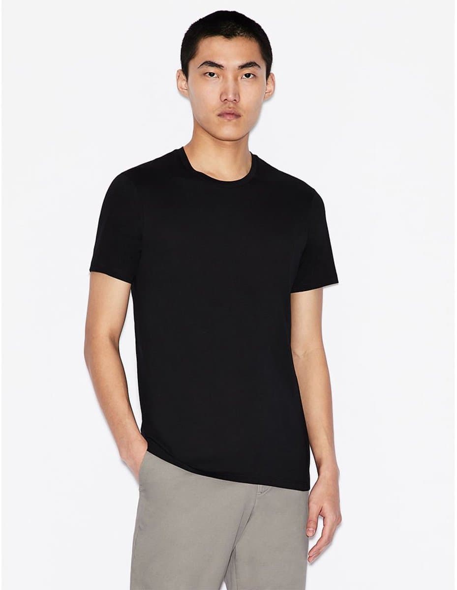 Armani Exchange 8nzt74_zja5z T-shirt Met Korte Mouwen En V-hals Zwart M Man
