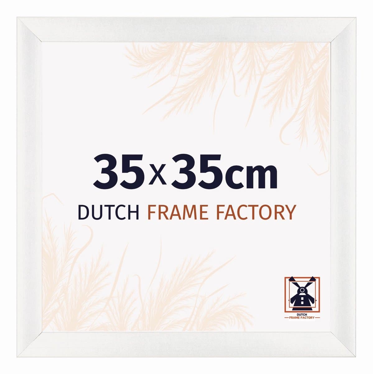 Fotolijst 35x35 cm - MDF - Wit Geveegd - Praag