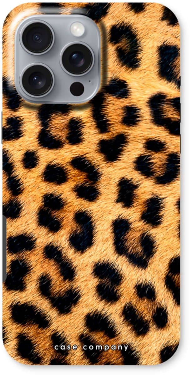 Case Company® - Hoesje geschikt voor iPhone 16 Pro Max hoesje - Luipaard - Tough Case - Maximale Bescherming alle Kanten en Schermrand
