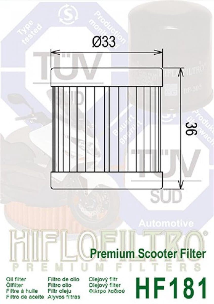 Filtre à huile Hiflofiltro pour Scooter Aprilia 125 Habana Retro 1999 à 2002 Neuf