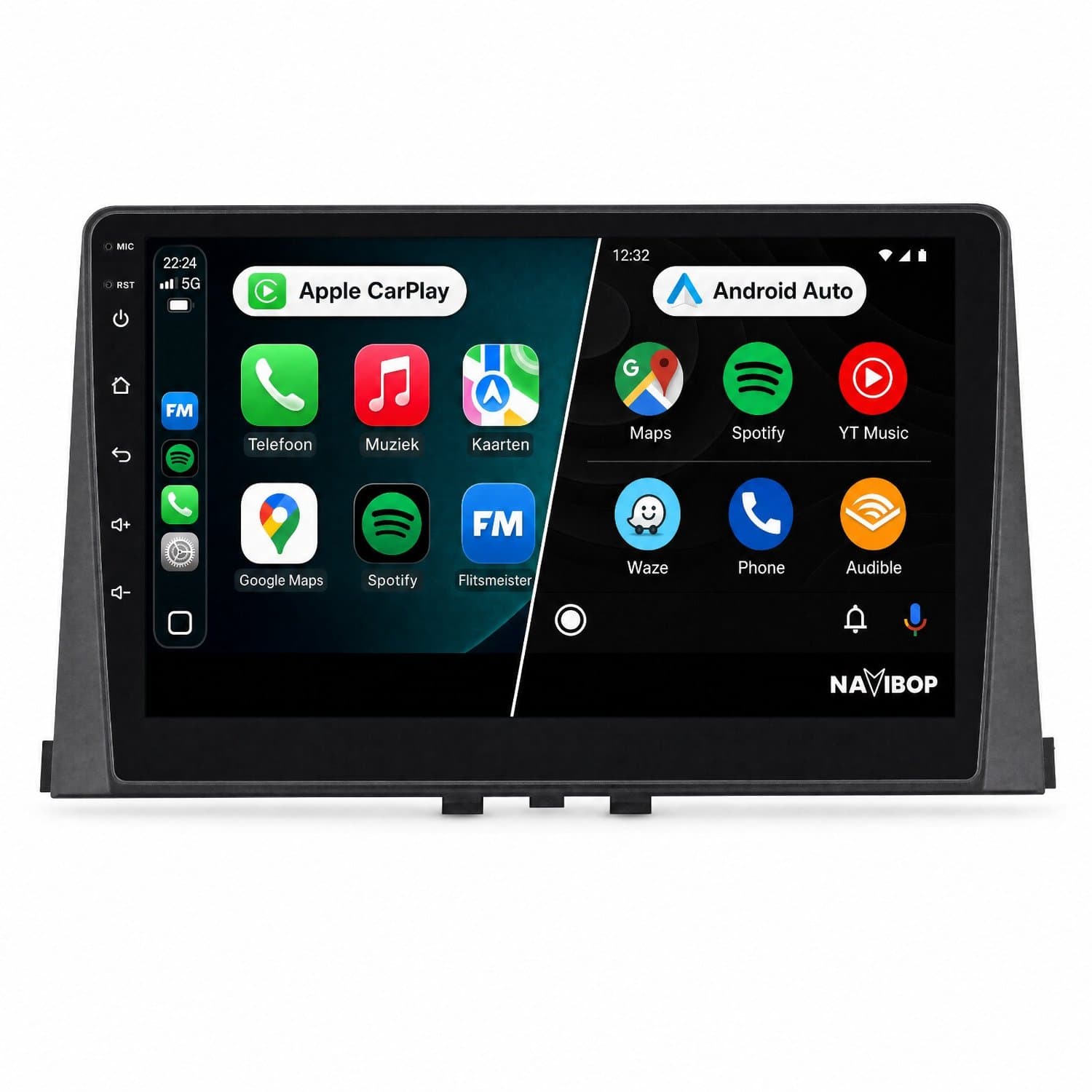 Navibop Autoradio geschikt voor Peugeot Partner Opel Combo Citroen Berlingo Peugeot Rifter 2019 t/m 2023 - Draadloos Apple CarPlay & Android Auto - 9 inch touchscreen - Android 15 - 2GB/64GB - Navigatie - Bluetooth - DAB+ ready - 2 din