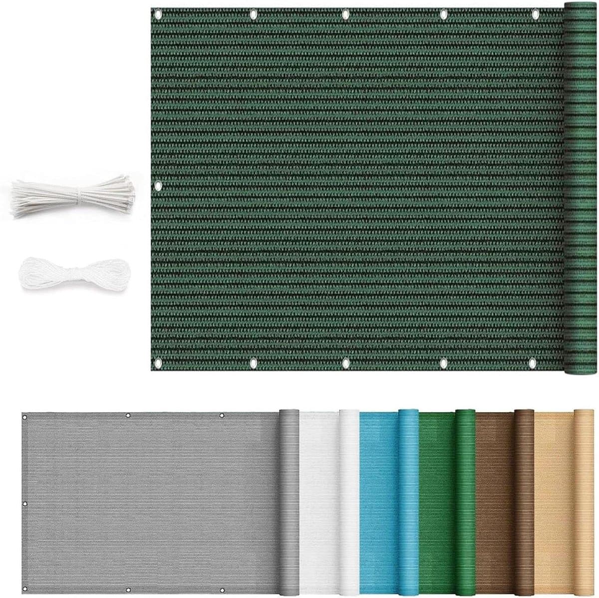 Balkonscherm Inkijk - Privacydoek Tuin - Meer Privacy - Weerbestendig Onderhoudsvriendelijk - 125x280 cm - Donkergroen