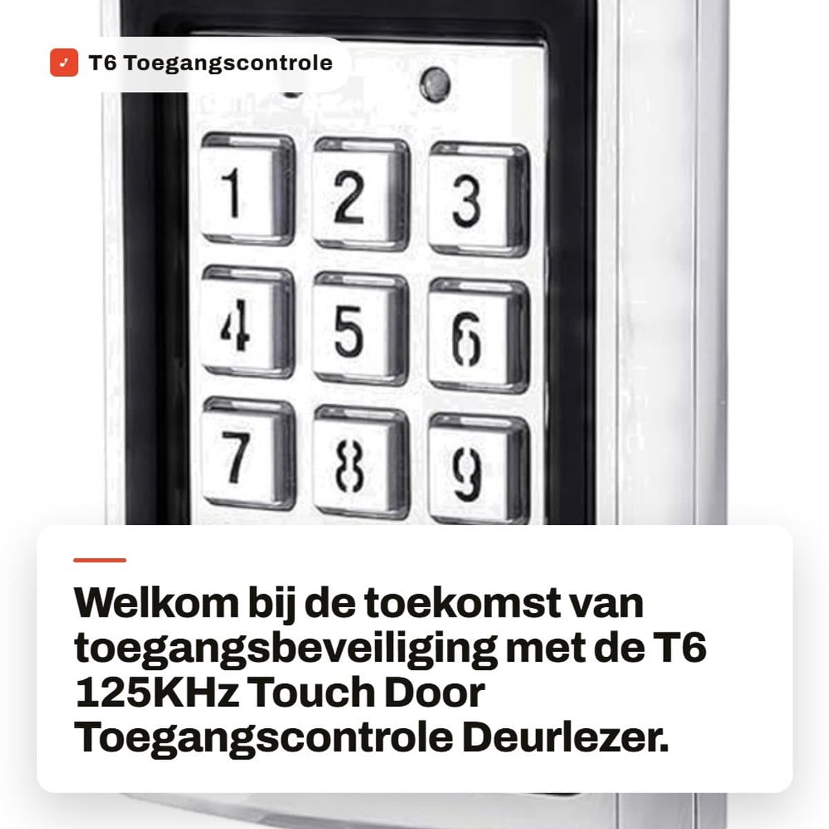 Dailygoods- Deurlezer 125KHz - Toegangscontrole - RFID Kaart - Code - Waterdicht - Aluminiumlegering - Geschikt voor huis en kantoor