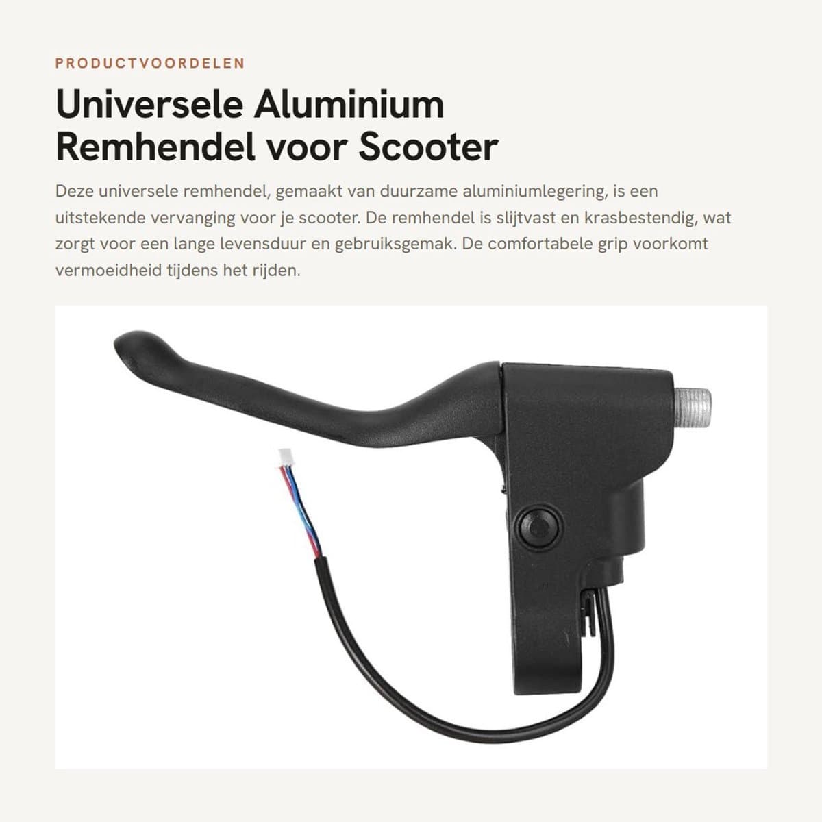 Dailygoods- Remhendel Aluminiumlegering Slijtvast - Remhendel Fiets - Remhendel Fatbike - Remhendel Fatbike V8 - Remhendelaccessoires - Comfortabel in Gebruik - Scooterhandgreep