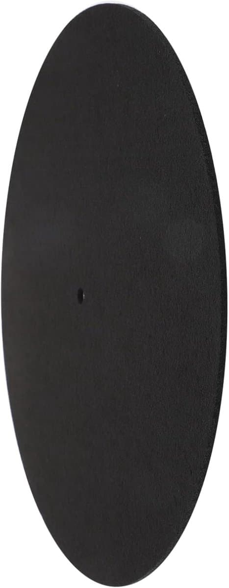 Platenspeler Mat - Vilt Onderlegger - Vinyl Beschermen - Antislip Eigenschappen - 26 cm Diameter - Zwart
