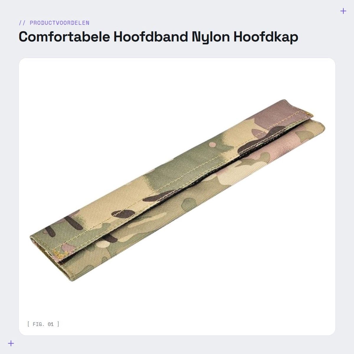 Dailygoods - Comfortabele Hoofdband - Nylon Hoofdkap - Geschikt voor Comtac Series Headset - Lichtgewicht - Ideaal voor langdurig gebruik - 24 x 5 x 0...