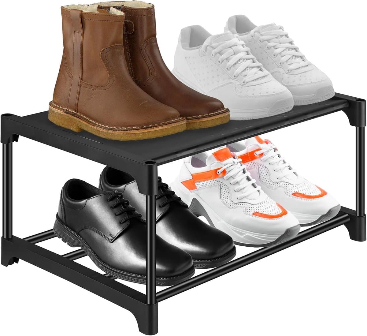 Schoenenrek - Schoenenstandaard - Schoenen Opbergen - Stabiel Draagvermogen - 42 cm Breed - Zwart