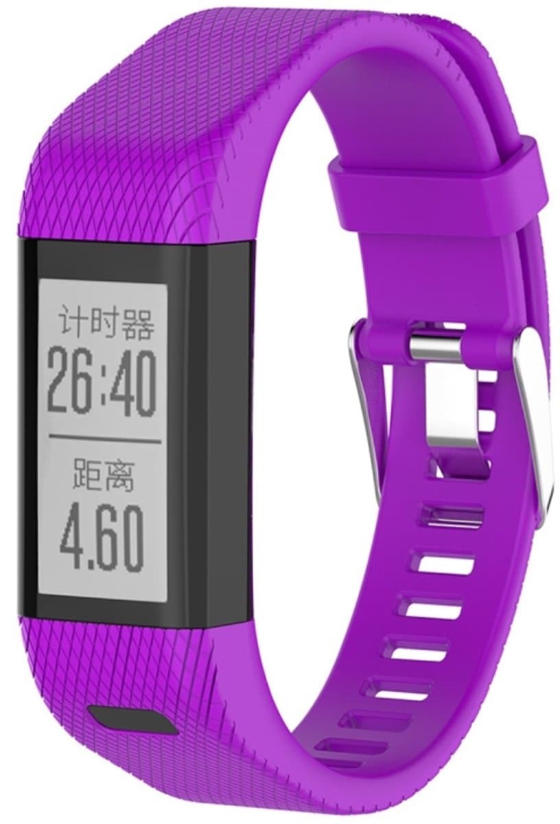 Smart Watch siliconen polsband horlogeband voor Garmin Vivosmart HR + (paars)