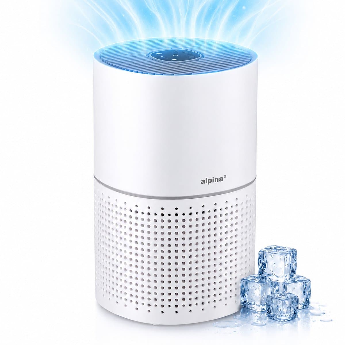 alpina Luchtreiniger met Ionisator - Air Purifier met HEPA Filter H11 - CADR: 240 m³/h - Air Cleaner voor Ruimtes tot 28 m²